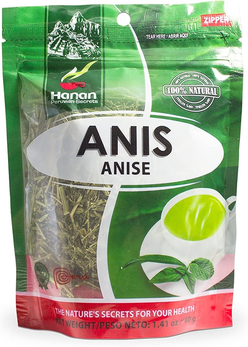 Hanan Peruvian Secrets Anis Herbal Tea | 100% Natural Anise | 1.41oz / 40g - Image 2